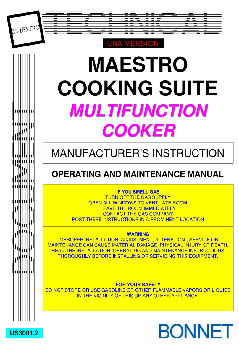 Bonnet MAESTRO COOKING SUITE Operating instructions