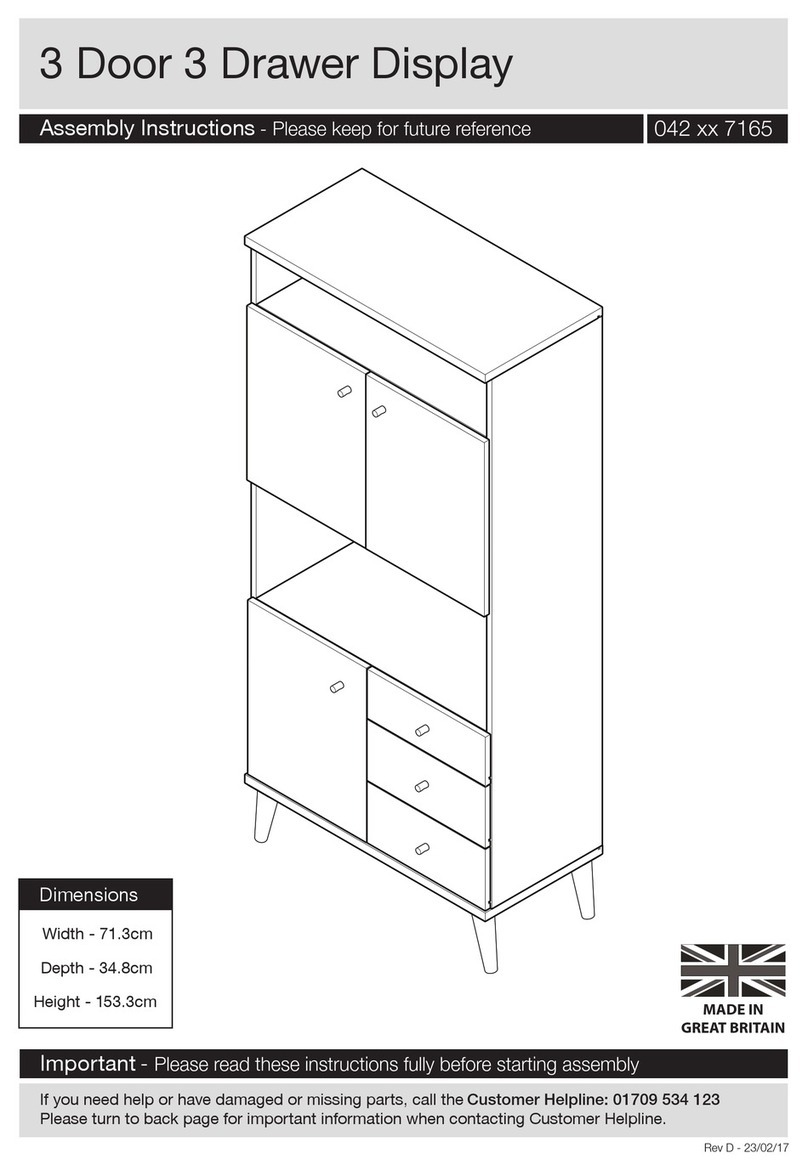 J D Williams 3 Door 3 Drawer Display 042 7165 Series User manual