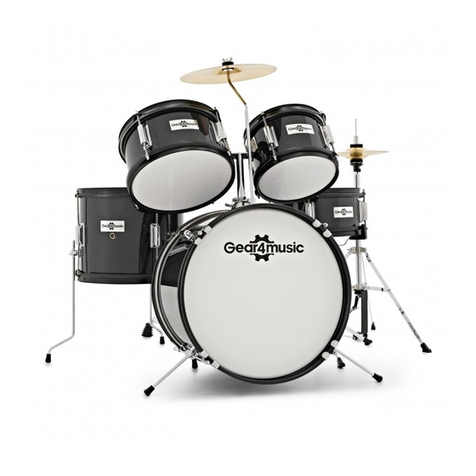 Gear4music JUNIOR 5 PIECE DRUM KIT User manual