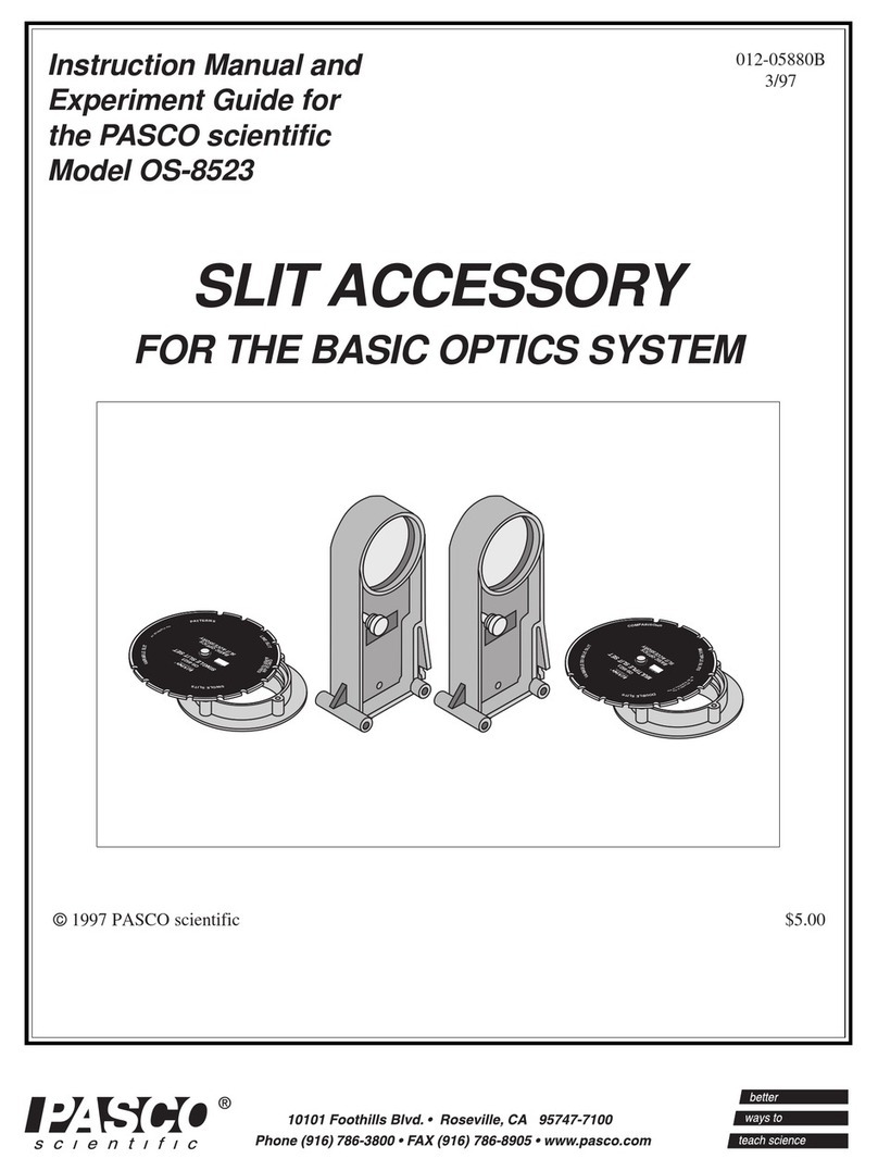 Pasco Scientific OS-8523 Instruction manual and experiment guide Pasco Scientific OS-8523 Instruction manual and experiment guide