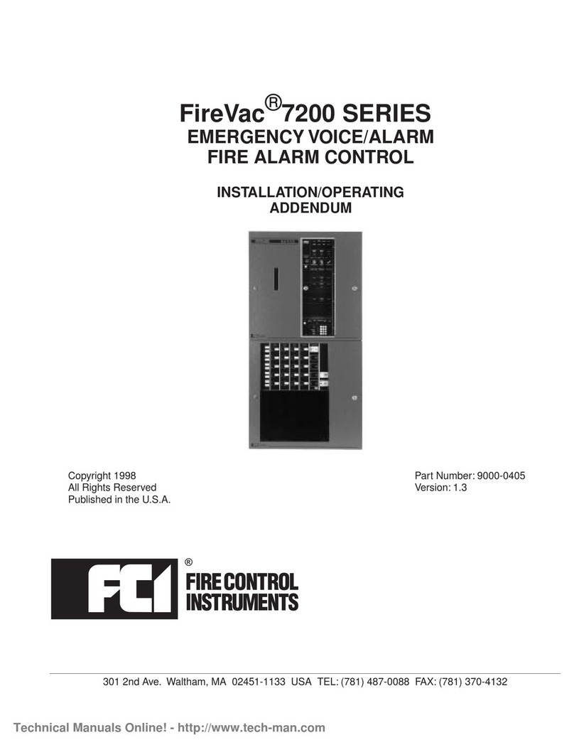 FCI FireVac 7200 Series Installation/Operating Addendum