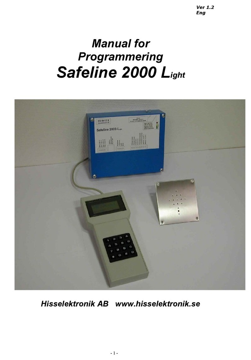 Hisselektronik Safeline 2000 Light Manual for Programmering