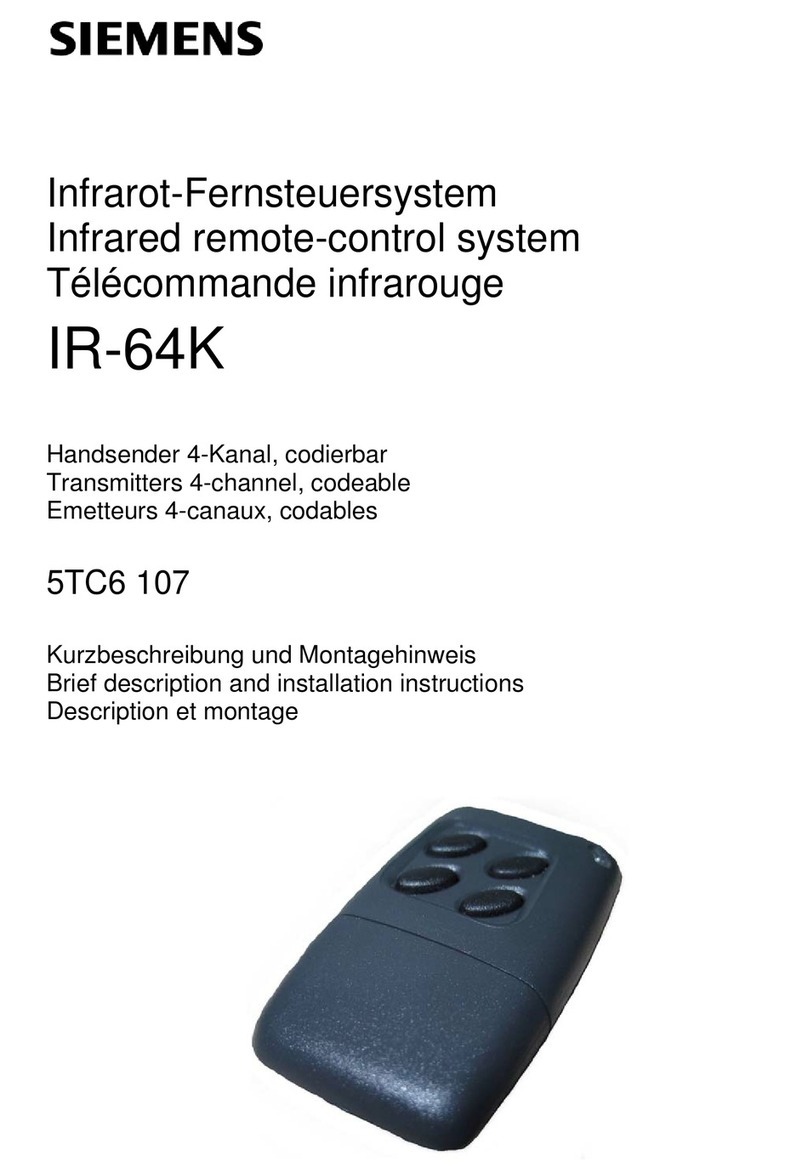 Siemens IR-64K Operating and installation instructions