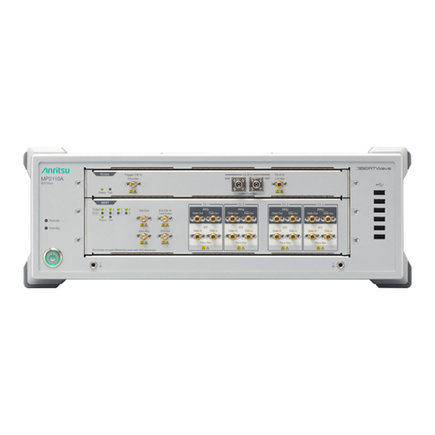 Anritsu MP2110A BERTWave User manual Anritsu MP2110A BERTWave User manual