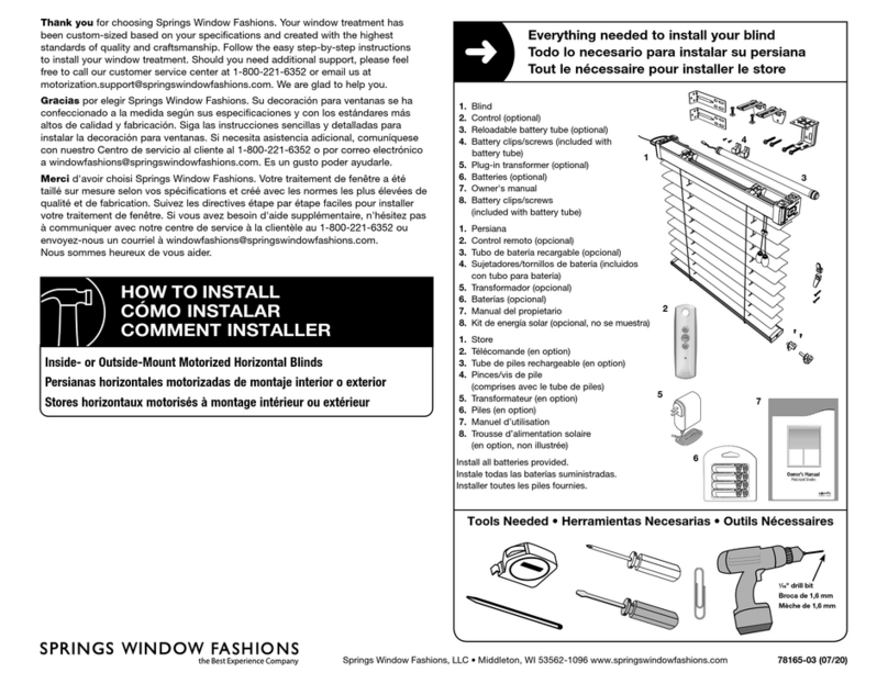 Springs Window Fashions Bali installation instructions