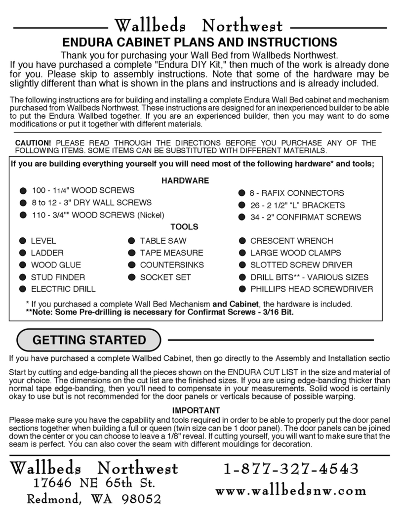 Wallbeds Northwest ENDURA instructions