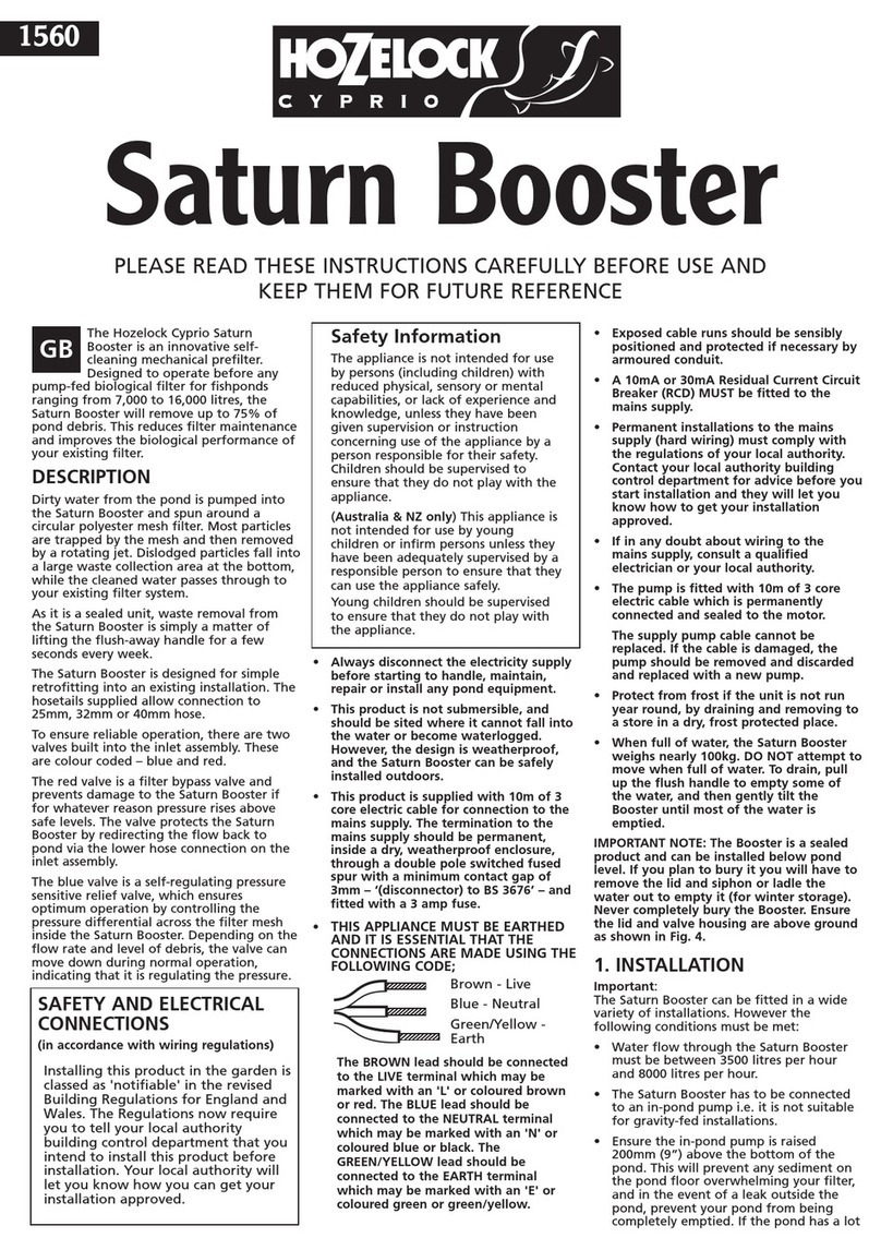 Hozelock Cyprio Saturn Booster 1560 manual