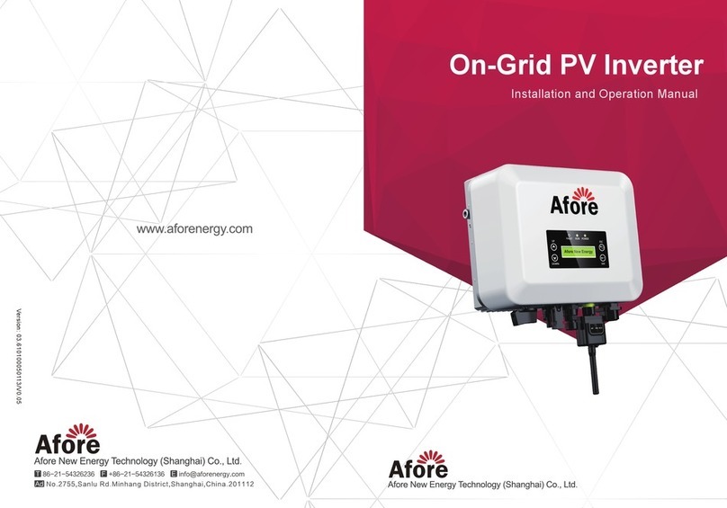 Afore HNS1000TL-1 Installation and operation manual