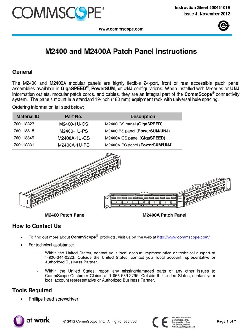 CommScope M2400 Series User manual CommScope M2400 Series User manual