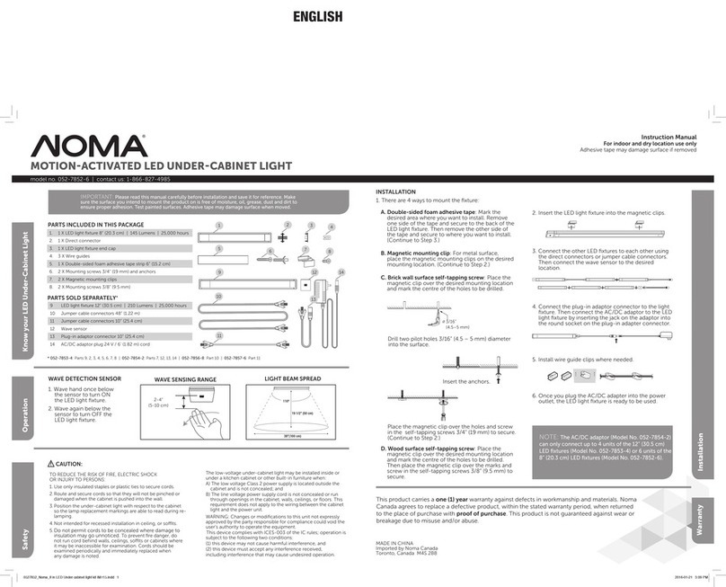 NOMA 052-7852-6 User manual
