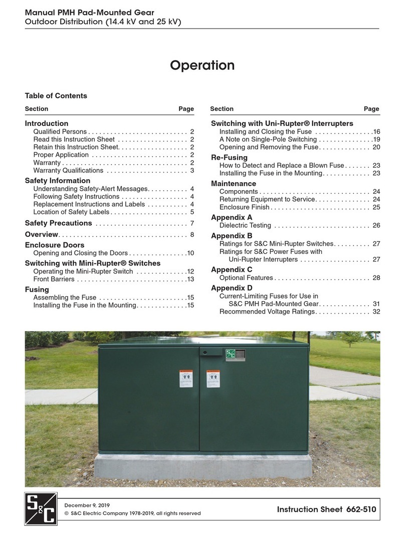 S&C PMH Series Instruction Manual