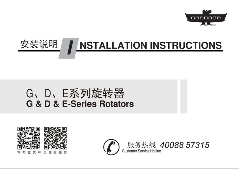 Cascade G Series installation instructions