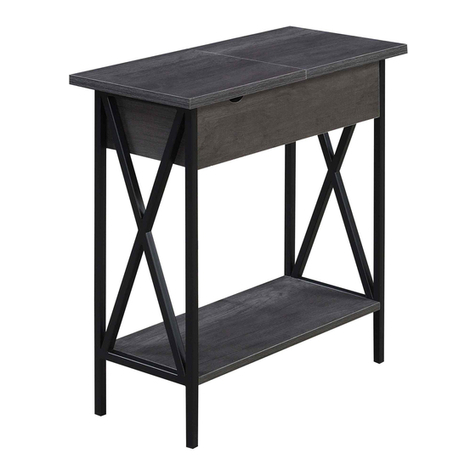 convenience concepts TUCSON ELECTRIC FLIP TOP END TABLE User manual