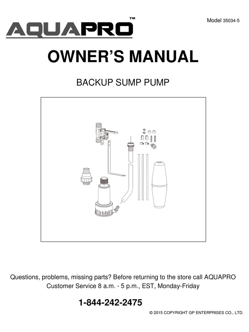 Aqua PRO 35034-5 owner's manual