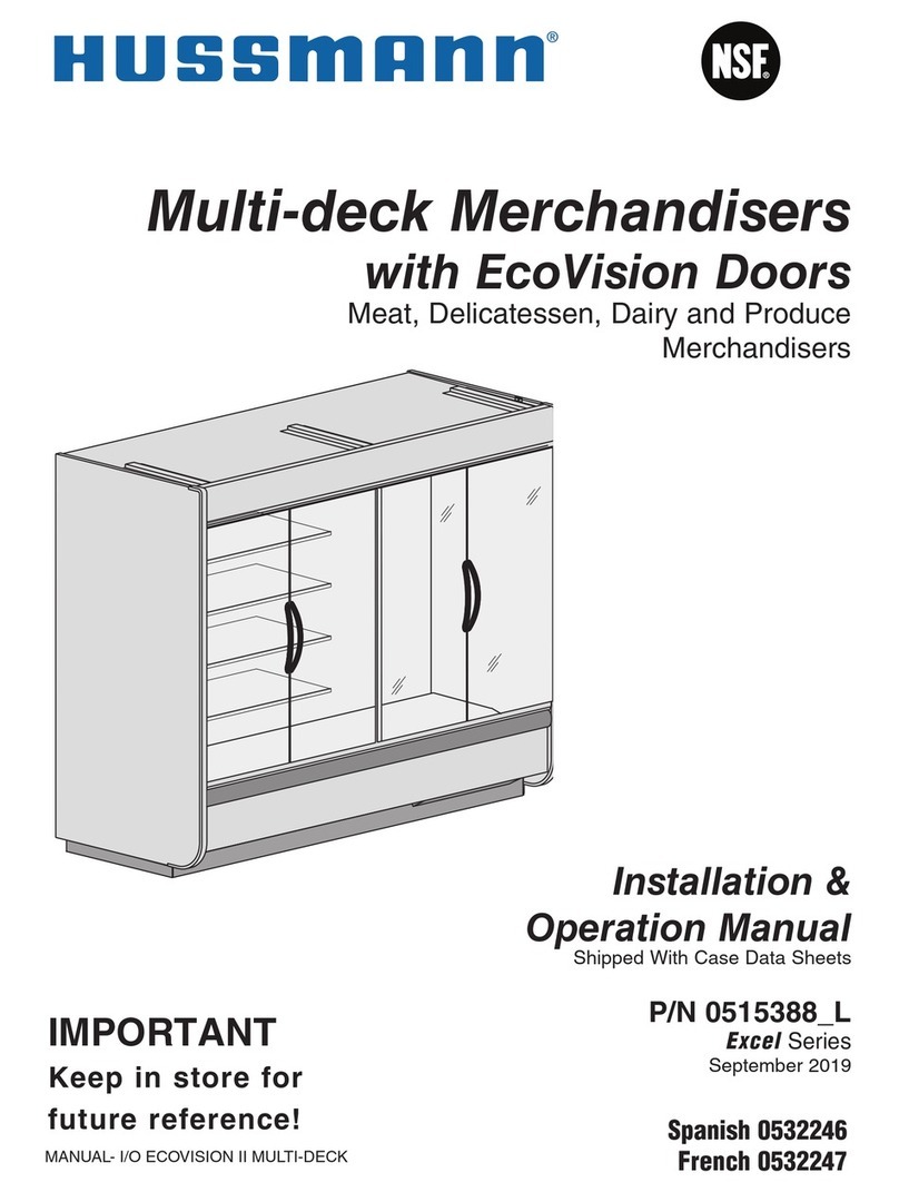 Hussmann Multi-deck Merchandiser Installation & operation manual