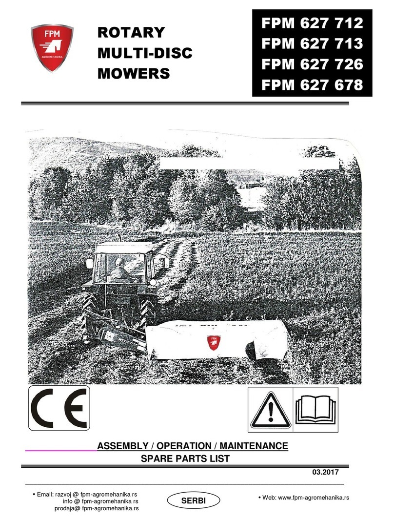 FPM Agromehanika 627 712 ASSEMBLY / OPERATION/ MAINTENANCE, SPARE PARTS LIST