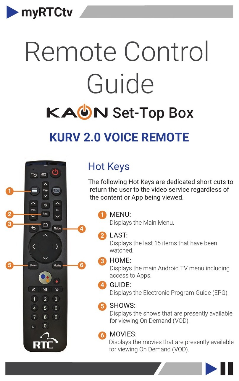 RTC KAON KURV 2.0 VOICE REMOTE Guide