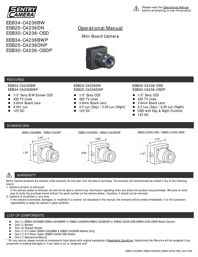 Sentry Camera EEB34-C4236BW Operational manual