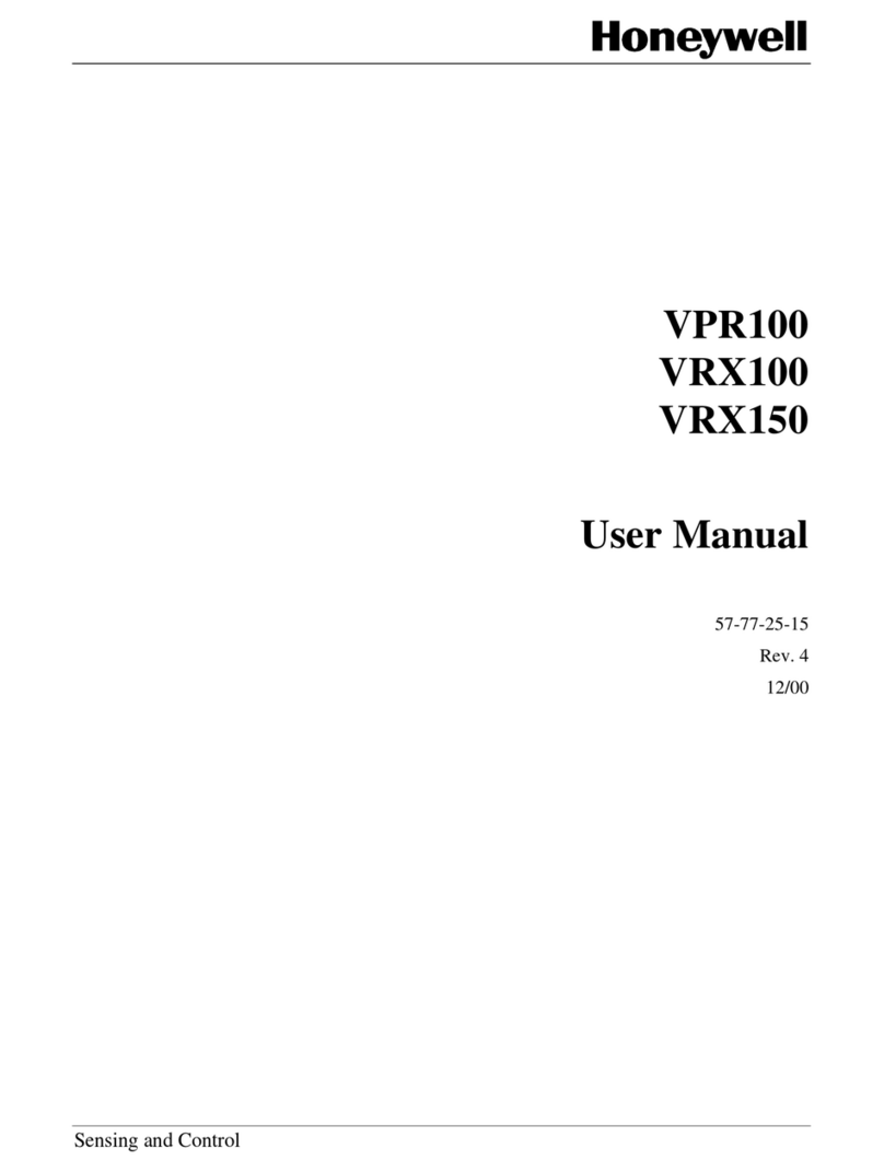 Honeywell VPR100 User manual