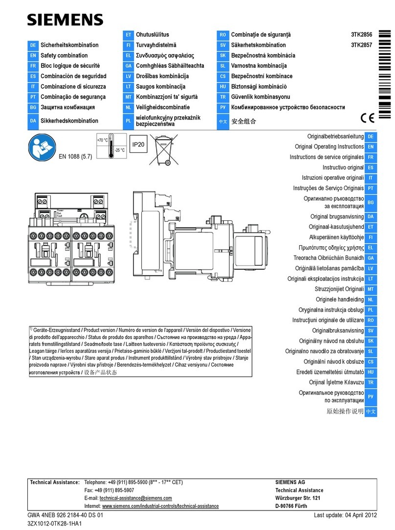 Siemens 3TK2856 User manual Siemens 3TK2856 User manual