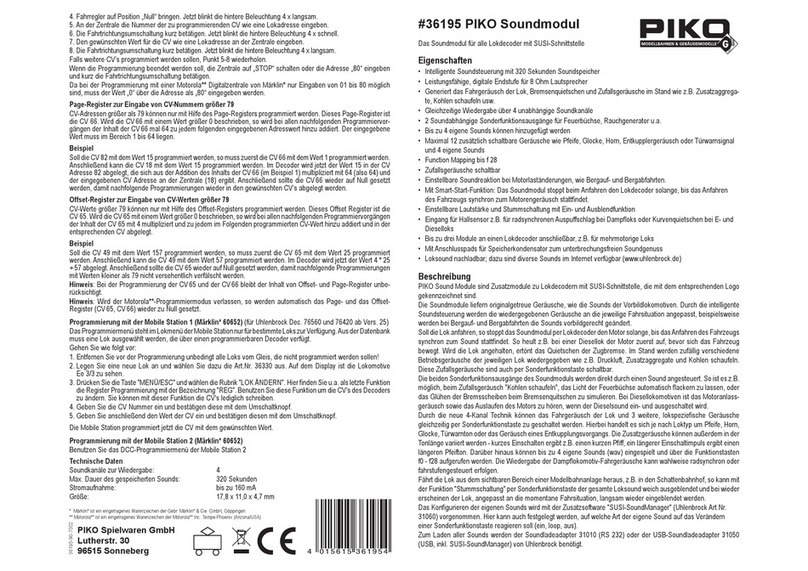 PIKO 36195 quick start guide