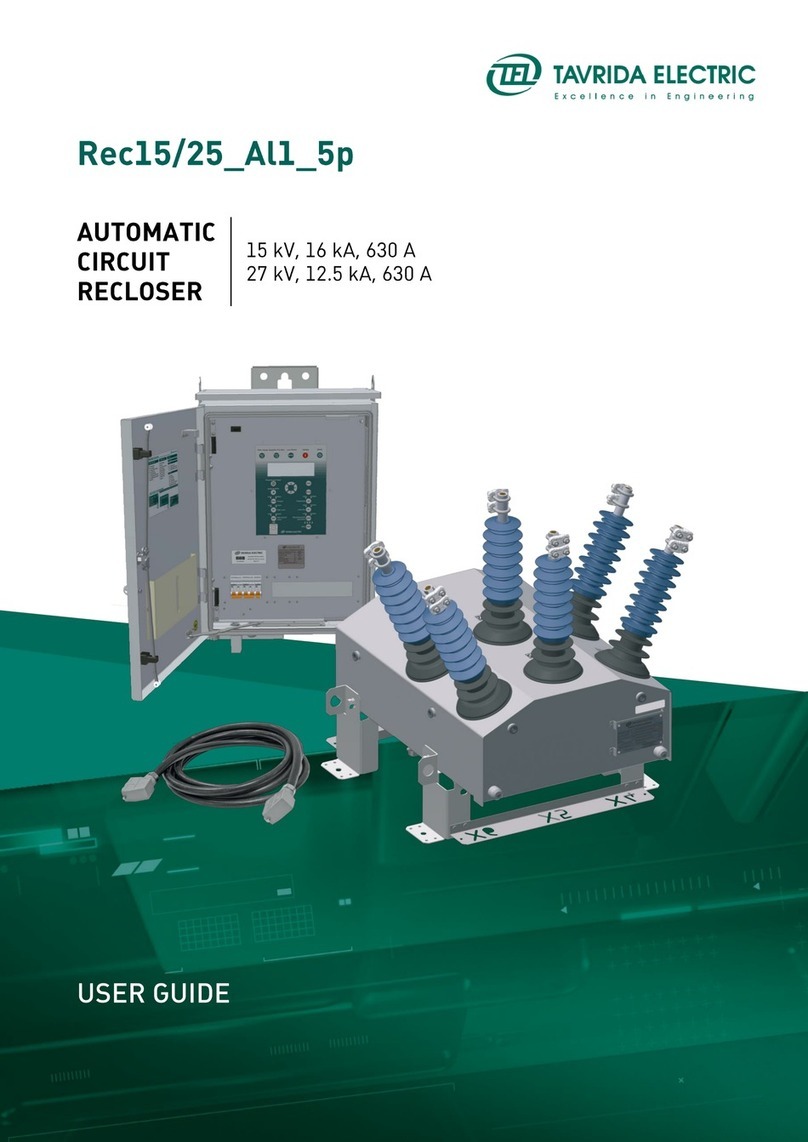 TAVRIDA ELECTRIC Rec15/25 Al1 5p User manual