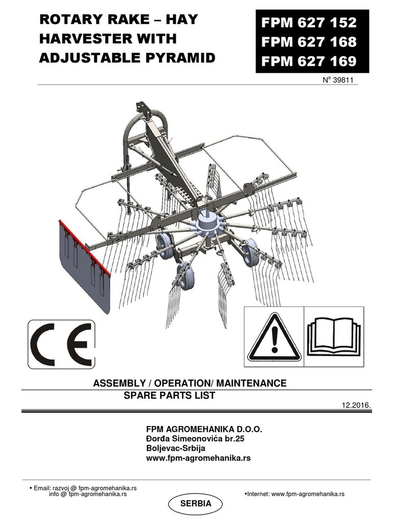 FPM Agromehanika 627 152 ASSEMBLY / OPERATION/ MAINTENANCE, SPARE PARTS LIST