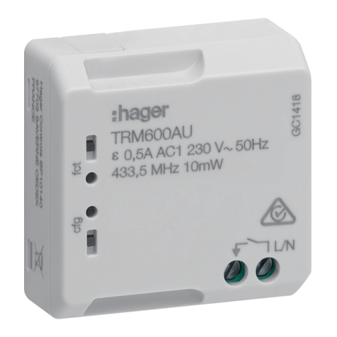 hager TRM600AU User manual