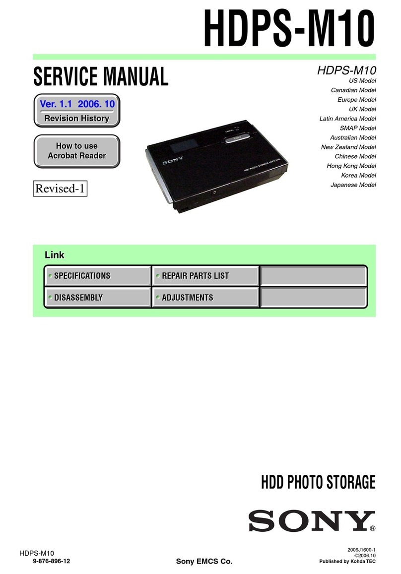 Sony HDPS-M10 - Data Storage Wallet User manual