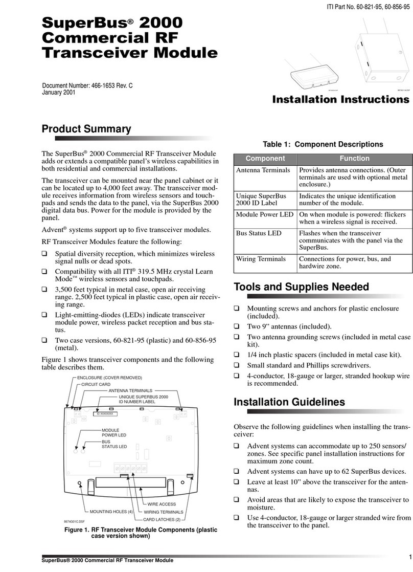 Interlogix SuperBus 2000 User manual