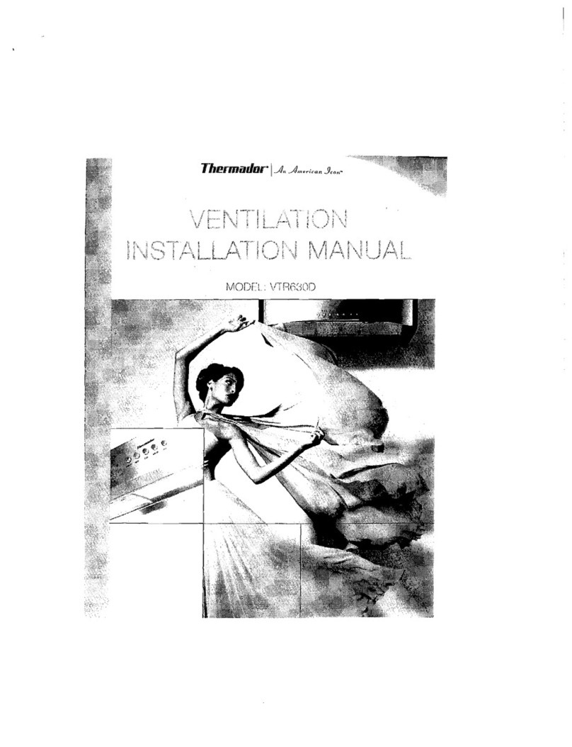 Thermador VTR630D User manual