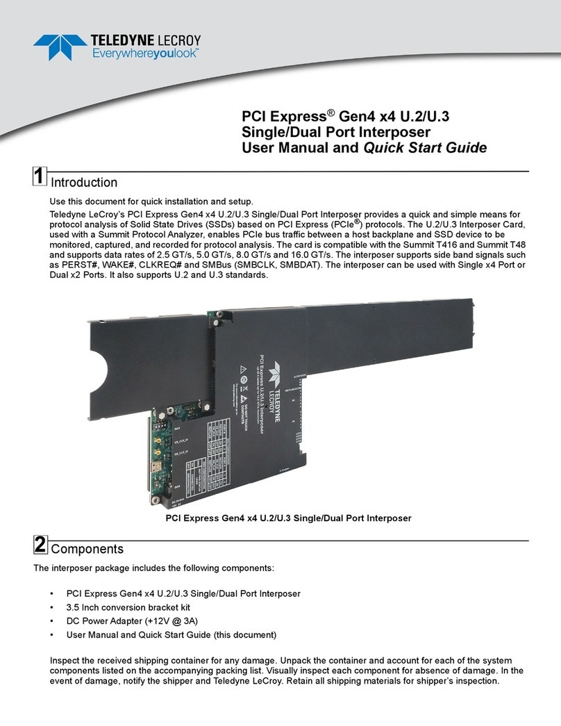 Teledyne Lecroy PCI Express Gen4 x4 U.2 User manual