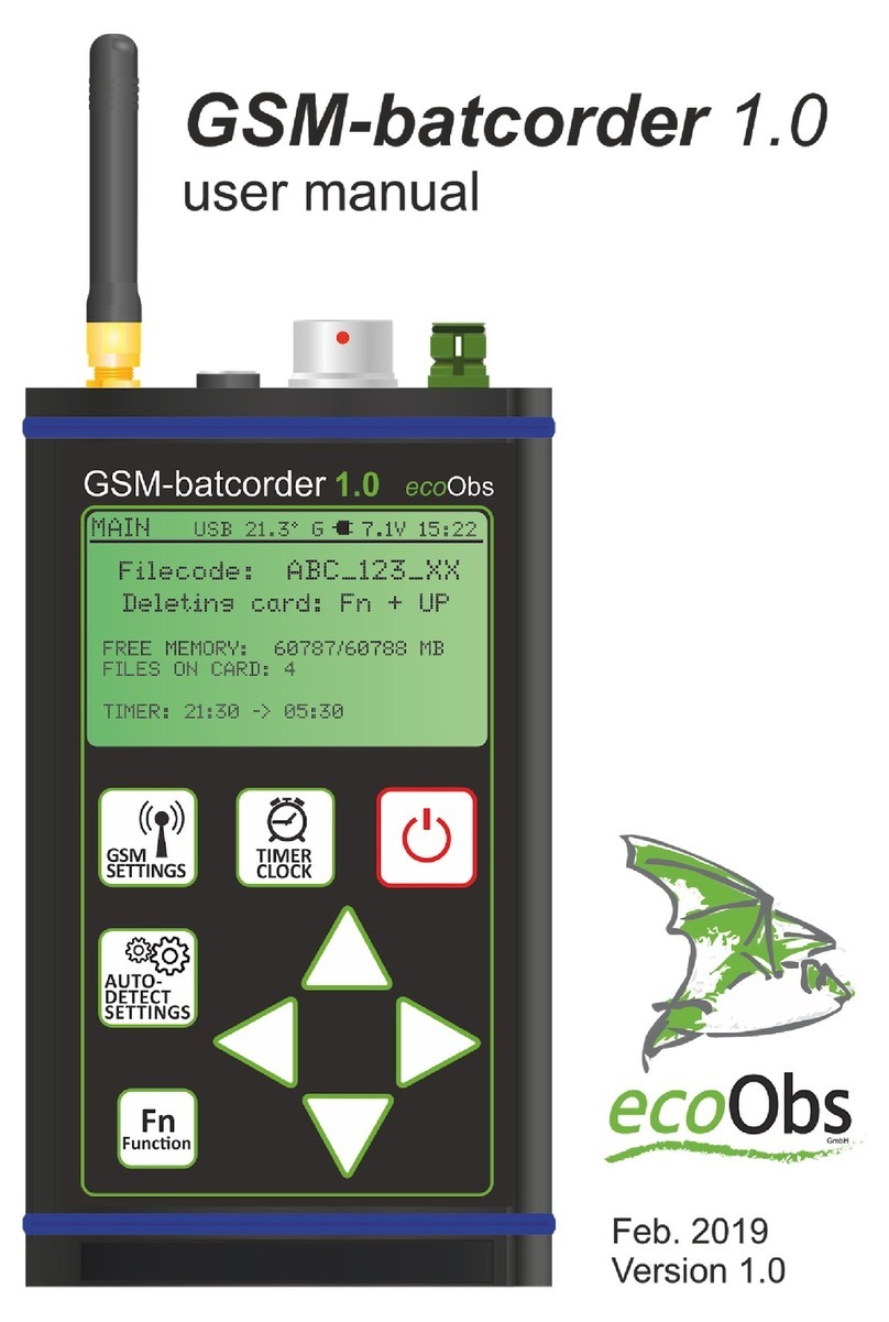 ecoObs GSM-BATCORDER 1.0 user manual