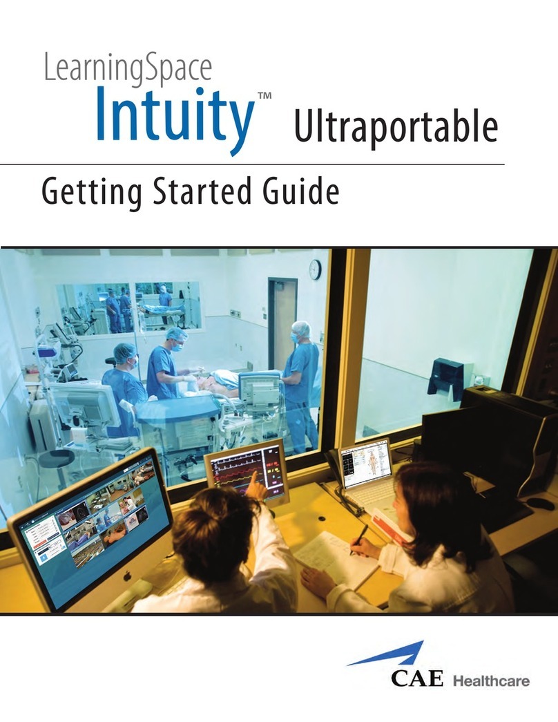 CAE Healthcare lntuity LearningSpace Ultraportable Getting started guide CAE Healthcare lntuity LearningSpace Ultraportable Getting started guide