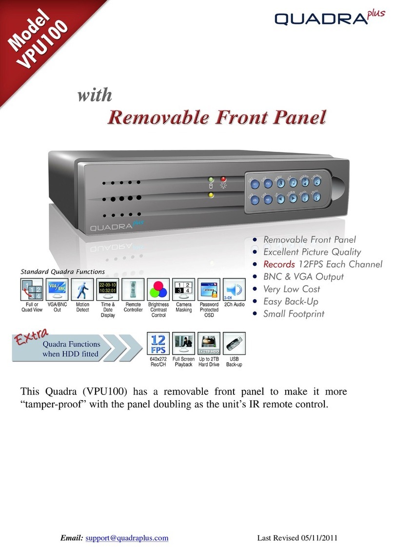 Quadra Plus VPU100 User manual
