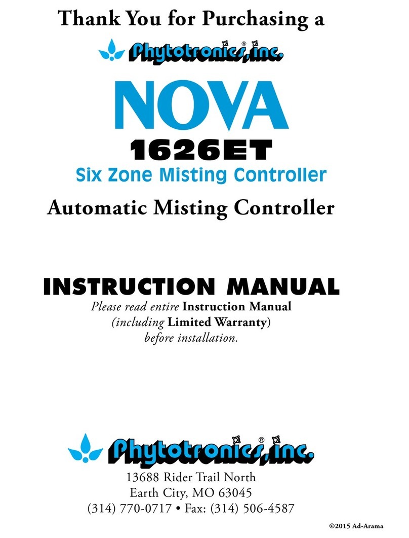 Phytotronics Nova 1626ET User manual