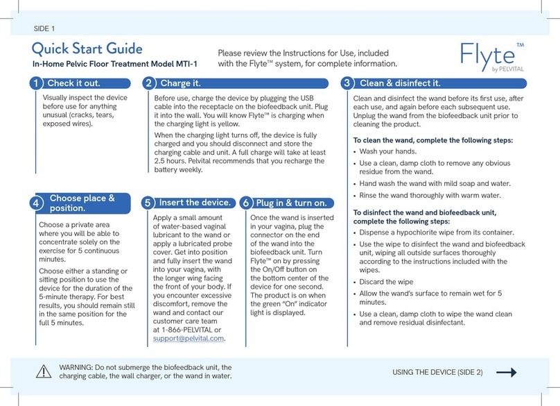 Pelvital Flyte MTI-1 quick start guide