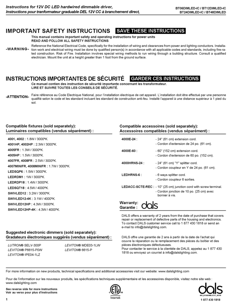 Dals BT06DIMLED-IC instructions