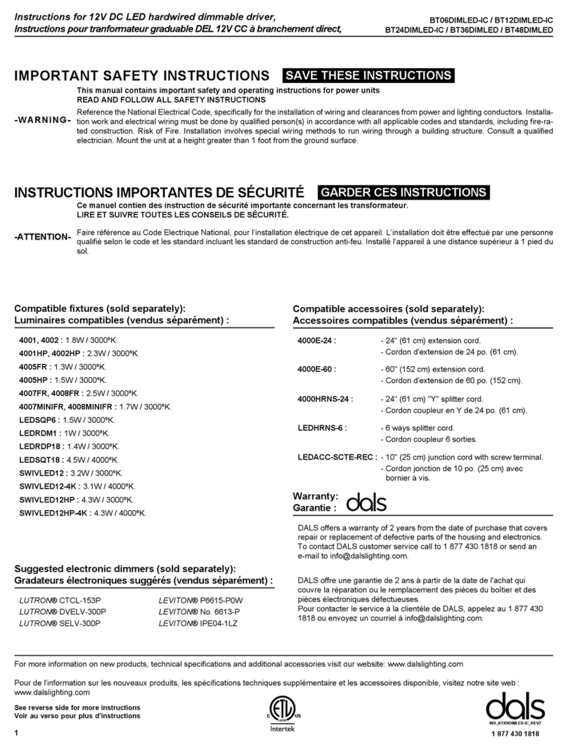 Dals BT06DIMLED-IC instructions