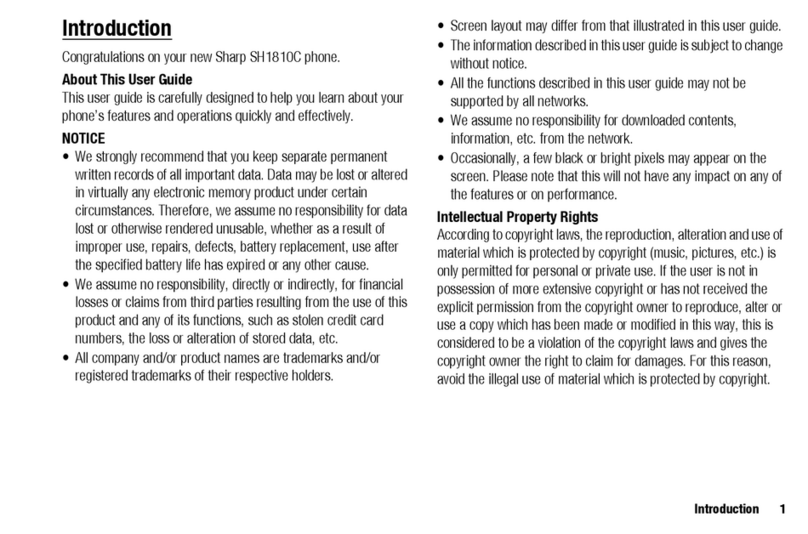 Sharp SH1810C User manual Sharp SH1810C User manual