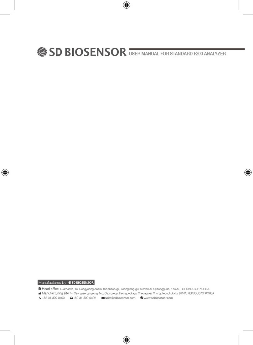 SD Biosensor F200 user manual SD Biosensor F200 user manual