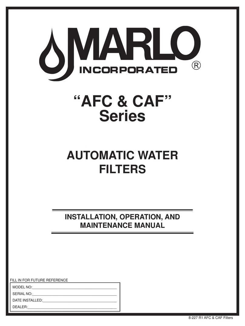 Marlo Incorporated AFC Series Installation, operation and maintenance manual