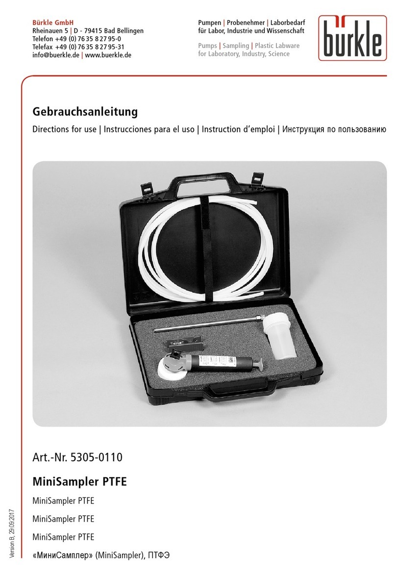Bürkle MiniSampler PTFE Directions for use