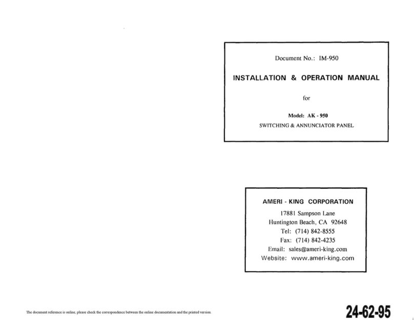 Ameri-King AK-950 Series Installation & operation manuals