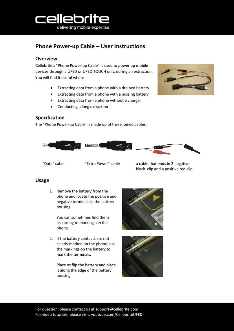 Cellebrite Phone Power-up Cable User instructions