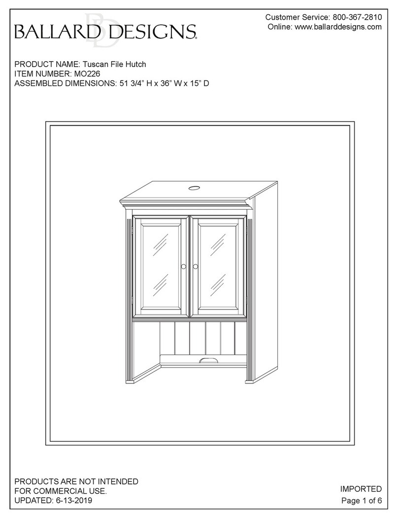 Ballard Designs Tuscan File Hutch manual
