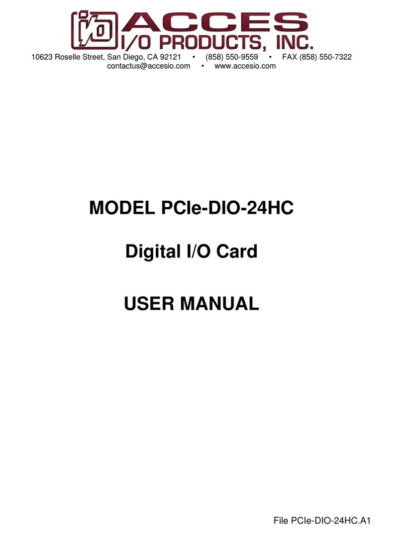 Acces I/O products PCIe-DIO-24HC User manual