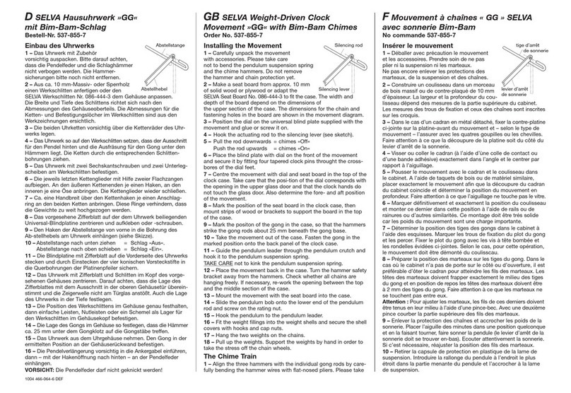 Selva Movement GG User manual