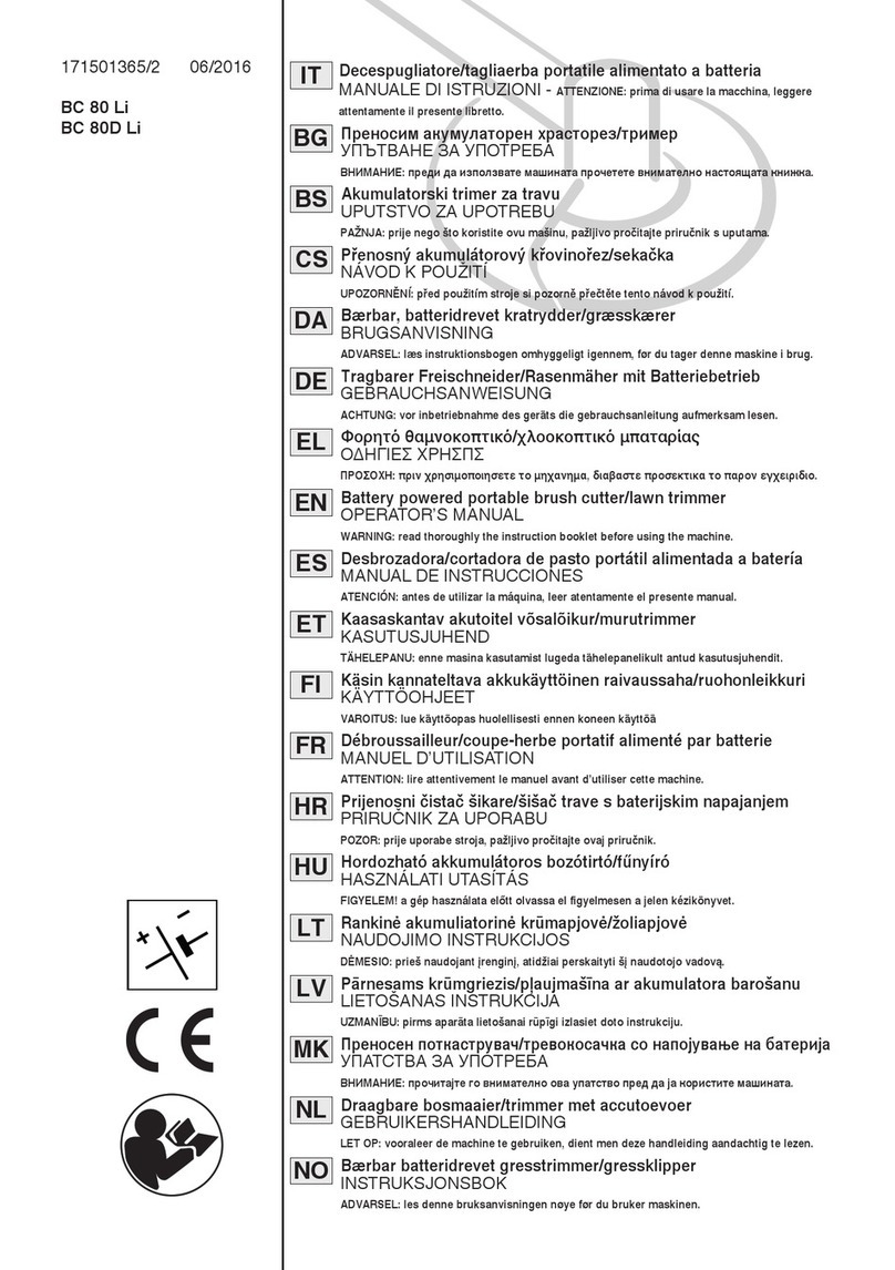 Stiga BC 80 Li Operator's manual