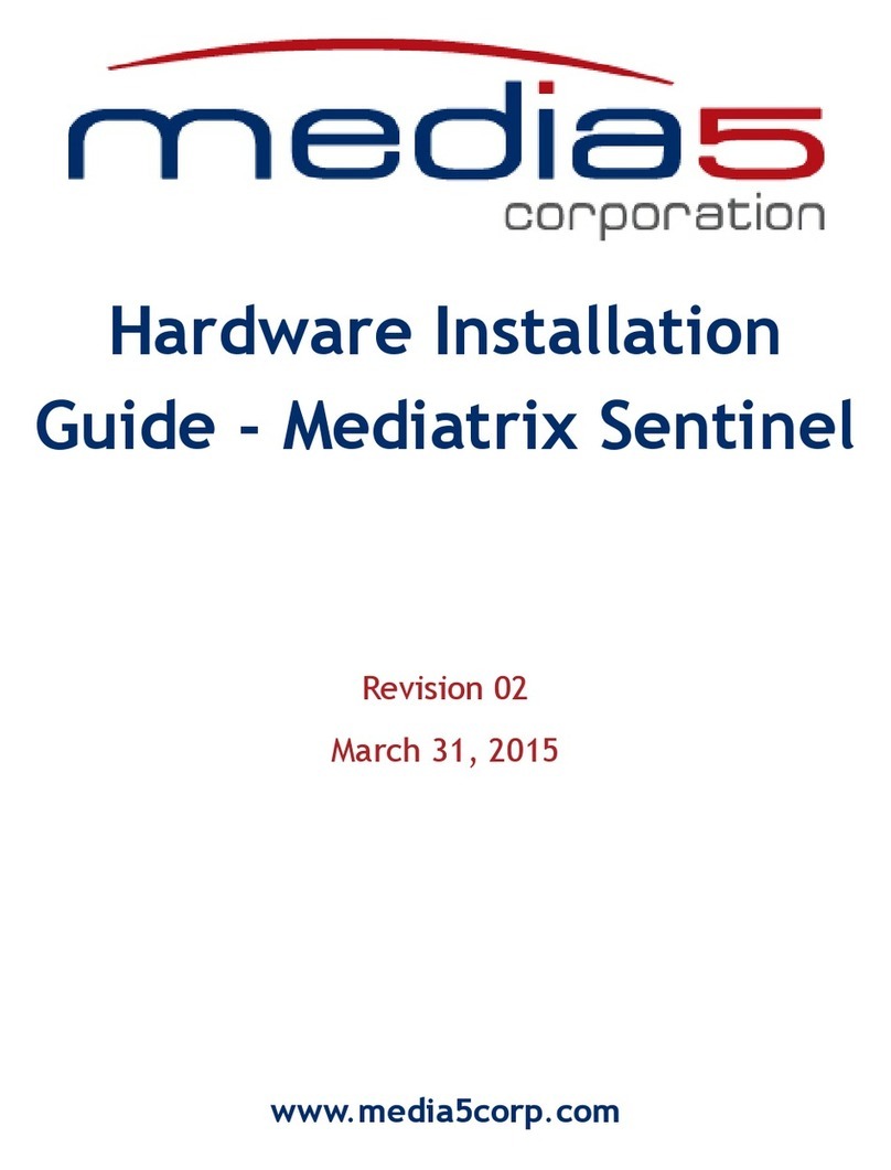 Media5 Mediatrix Sentinel Hardware installation guide